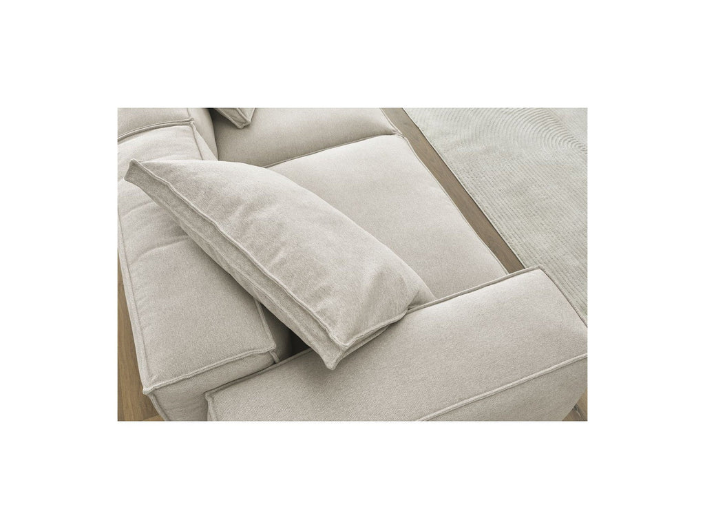 Fixed Straight 3-Seater Boheme Sofa in Flecked Fabric