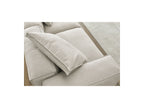 Fixed Straight 3-Seater Boheme Sofa in Flecked Fabric