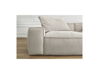 Fixed Straight 3-Seater Boheme Sofa in Flecked Fabric