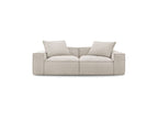 Fixed Straight 3-Seater Boheme Sofa in Flecked Fabric