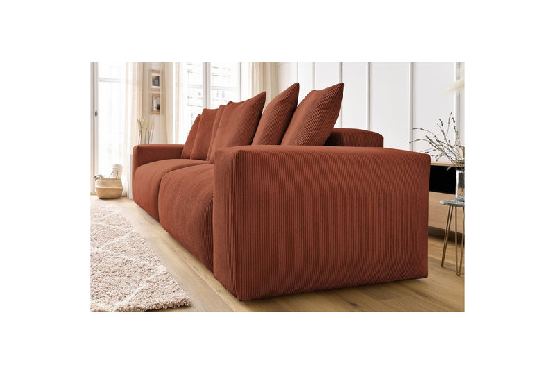 Ultra-soft 4-seater Straight Fixed Sofa - Voltaire - Corduroy