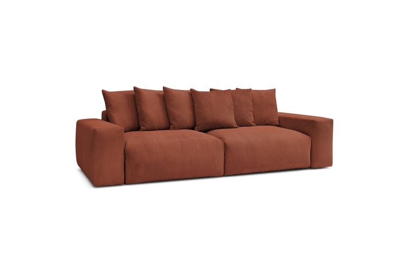 Ultra-soft 4-seater Straight Fixed Sofa - Voltaire - Corduroy