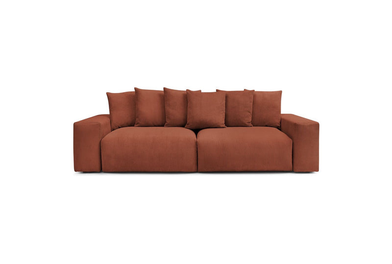 Ultra-soft 4-seater Straight Fixed Sofa - Voltaire - Corduroy