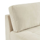 Canapé Droit Modulable 3 Pièces Billie - Tissu Chenille Beige