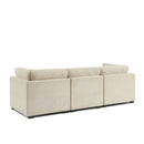 Canapé Droit Modulable 3 Pièces Billie - Tissu Chenille Beige