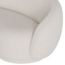 Canapé Nova 3 places en tissu bouclé blanc