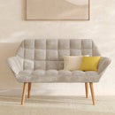 Canapé Simba 2 places en tissu gris clair
