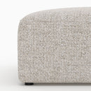 Canapé modulable Hestia en tissu beige 3 places avec pouf