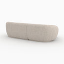 Canapé d'angle modulable Nova 4 places en tissu beige chiné