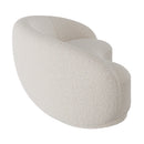 Canapé Nova 3 places en tissu bouclé blanc