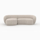 Canapé d'angle modulable Nova 4 places en tissu beige chiné