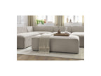Fixed Panoramic Sofa - Megeve - With Pouffe - Textured Fabric - Right-Hand Corner