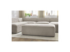 Fixed Panoramic Sofa - Megeve - With Pouffe - Textured Fabric - Right-Hand Corner