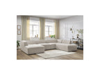 Fixed Panoramic Sofa - Megeve - Mottled Fabric - Left Corner