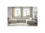 Fixed Panoramic Sofa - Megeve - Mottled Fabric - Left Corner
