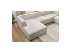 Fixed Panoramic Sofa - Megeve - Mottled Fabric - Left Corner