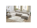 Fixed Panoramic Sofa - Megeve - Textured Fabric - Right-Hand Corner
