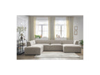 Fixed Panoramic Sofa - Megeve - Textured Fabric - Right-Hand Corner
