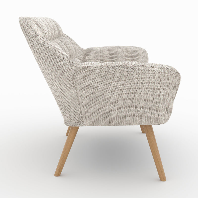Canapé Simba 2 places en tissu gris clair