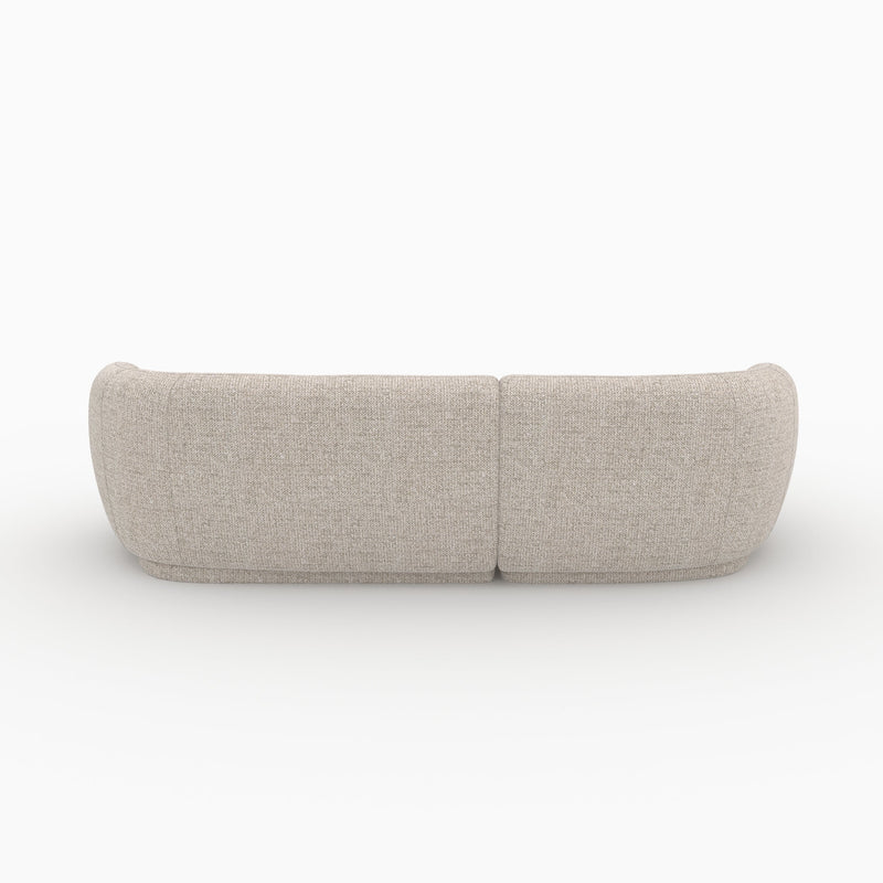 Canapé d'angle modulable Nova 4 places en tissu beige chiné