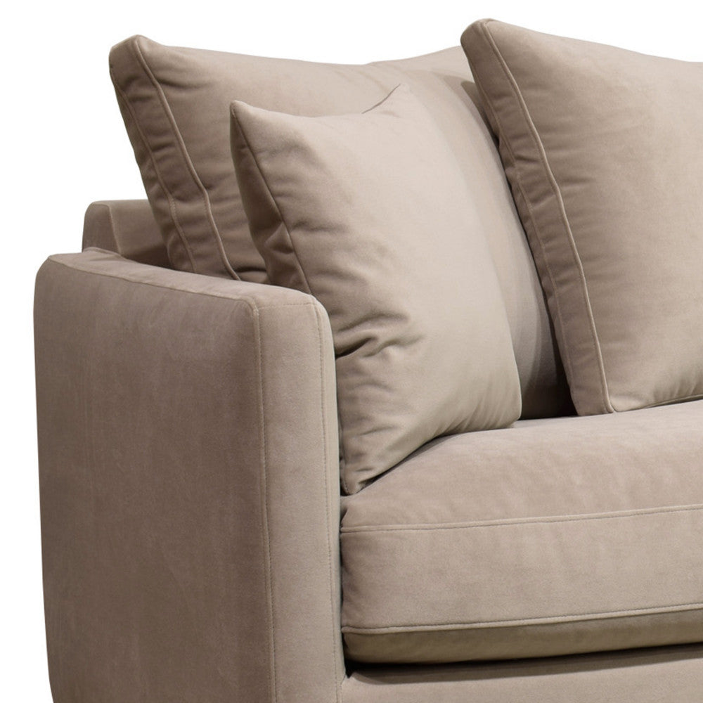 Villabon - 4-Seater Sofa - Velvet - Beige