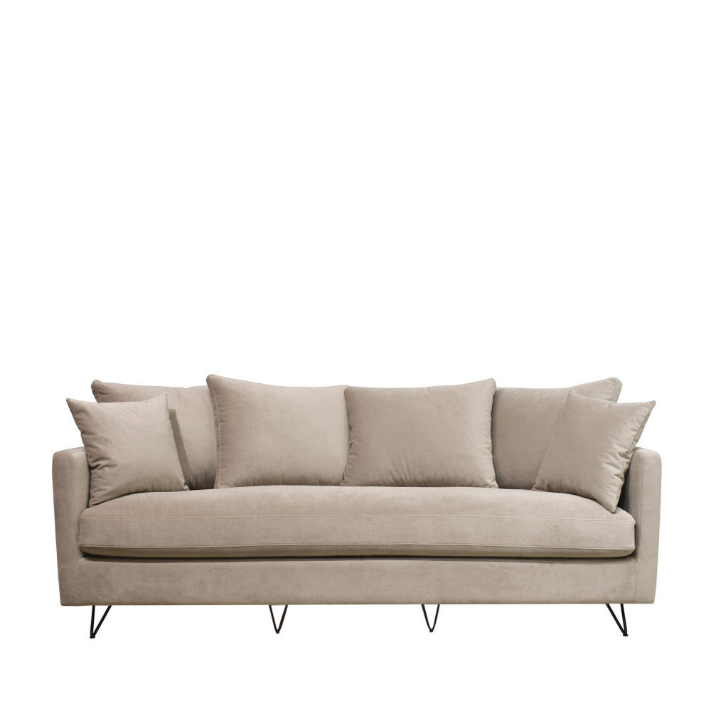 Villabon - 4-Seater Sofa - Velvet - Beige