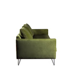 Villabon - Canapé 4 Places - Velours - Vert olive