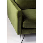 Villabon - Canapé 4 Places - Velours - Vert olive