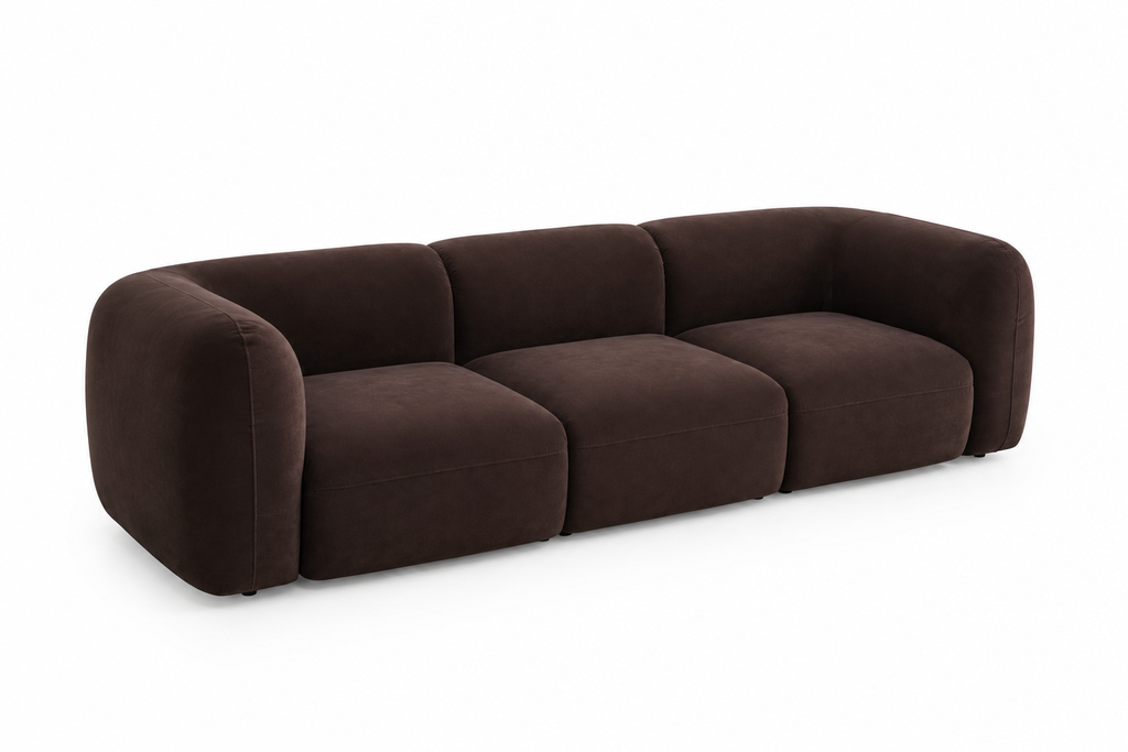 Yumi - 3-personers sofa - Fløjl