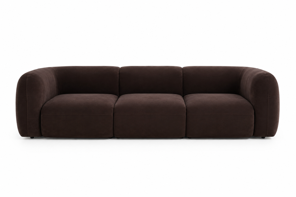 Yumi - 3-personers sofa - Fløjl