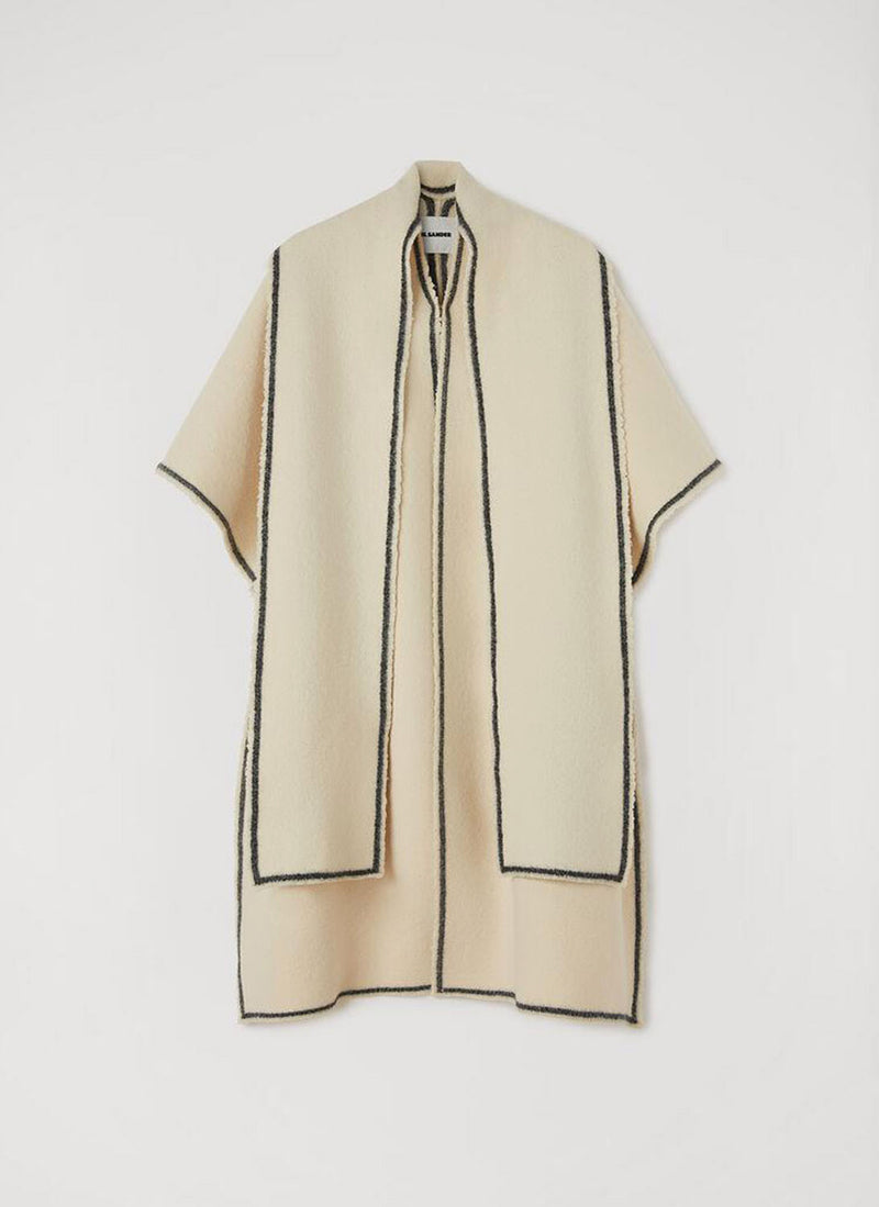 Jil Sander - Cape En Laine - Natural - Femme