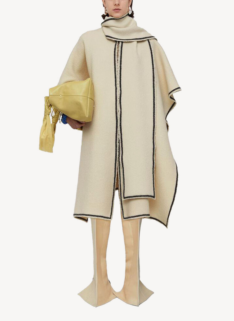 Jil Sander - Cape En Laine - Natural - Femme