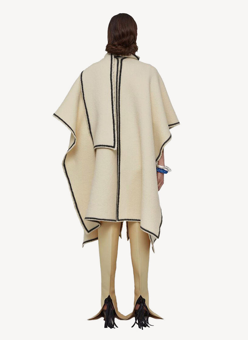 Jil Sander - Cape En Laine - Natural - Femme