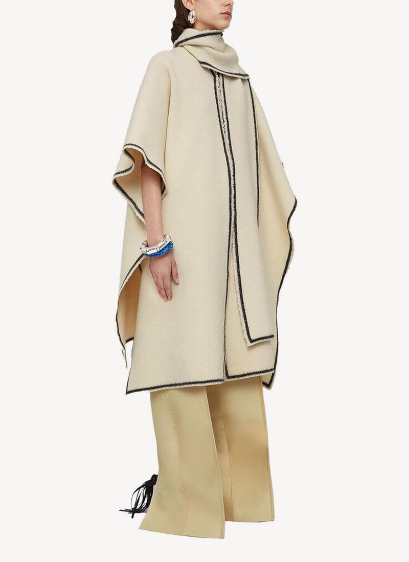 Jil Sander - Cape En Laine - Natural - Femme