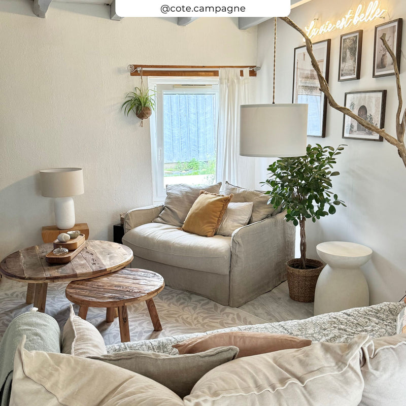 capri table d appoint en beton blanc rendes vous deco