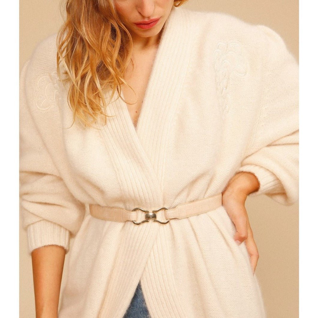 Martina Cardigan - Plain Ecru