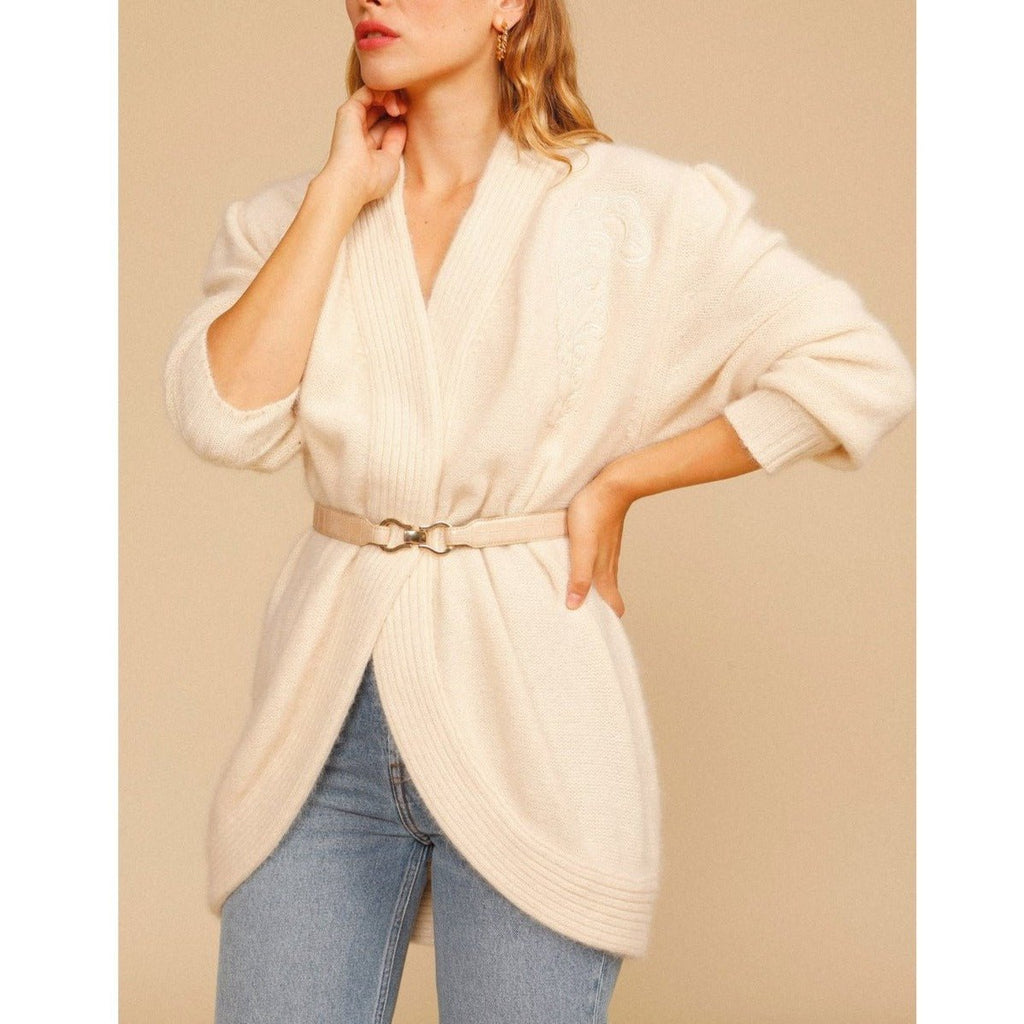 Martina Cardigan - Plain Ecru