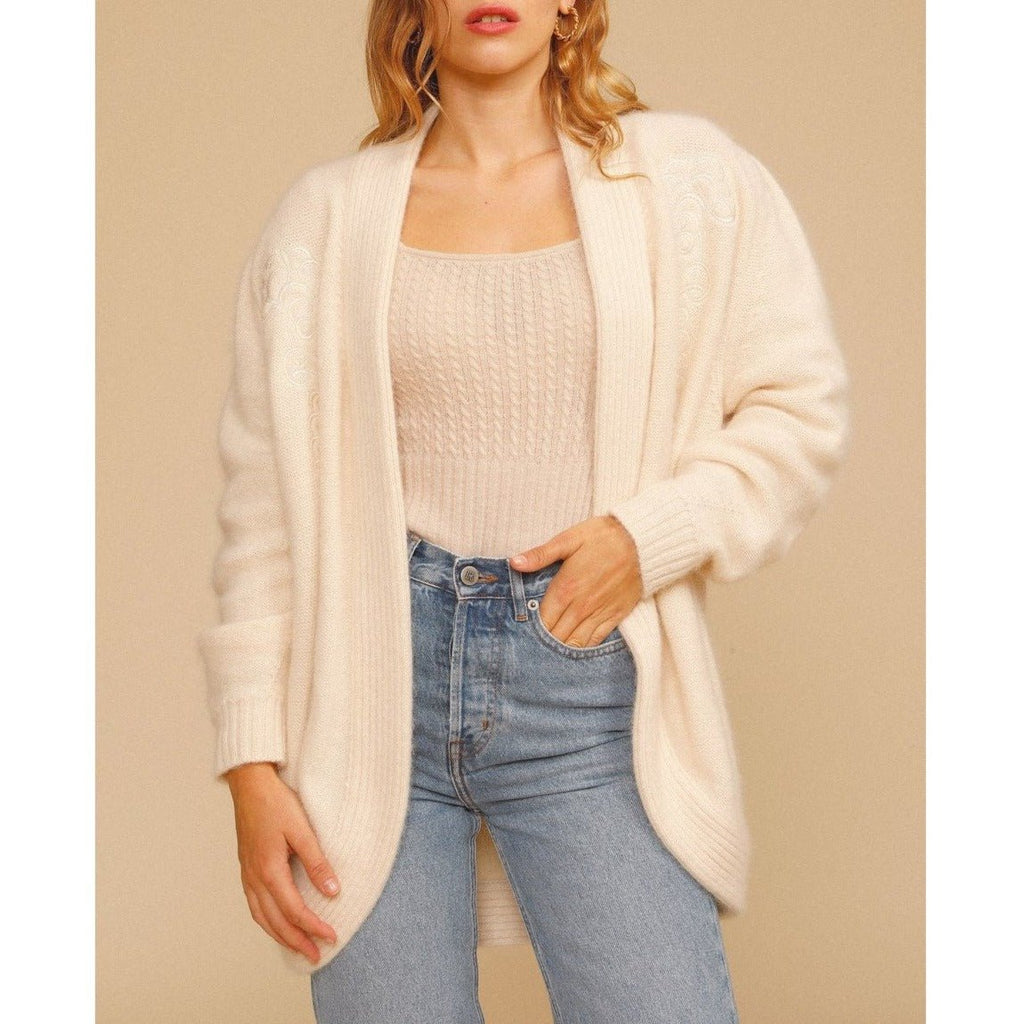 Martina Cardigan - Plain Ecru