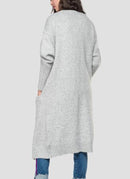 Replay - Cardigan Oversize Avec Poches - Medium Melange Grey - Femme