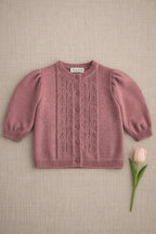 Cardigan Vincianne Tricot Vieux Rose - Bébé Fille
