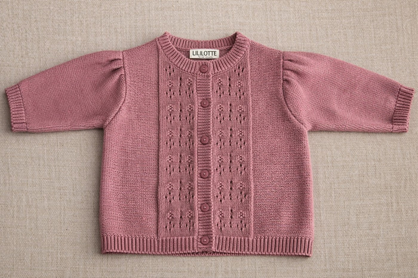 Cardigan Vincianne Tricot Vieux Rose - Bébé Fille