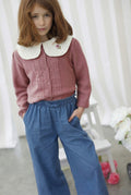 Cardigan Vincianne Tricot Vieux Rose - Enfant Fille