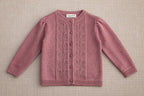 Cardigan Vincianne Tricot Vieux Rose - Enfant Fille