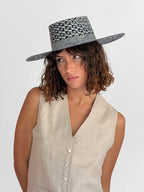 Carlota Straw Hat - Babyblue/Navyblue