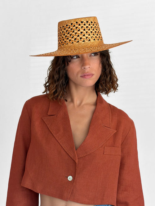 Carlota Straw Hat - Terra Beige