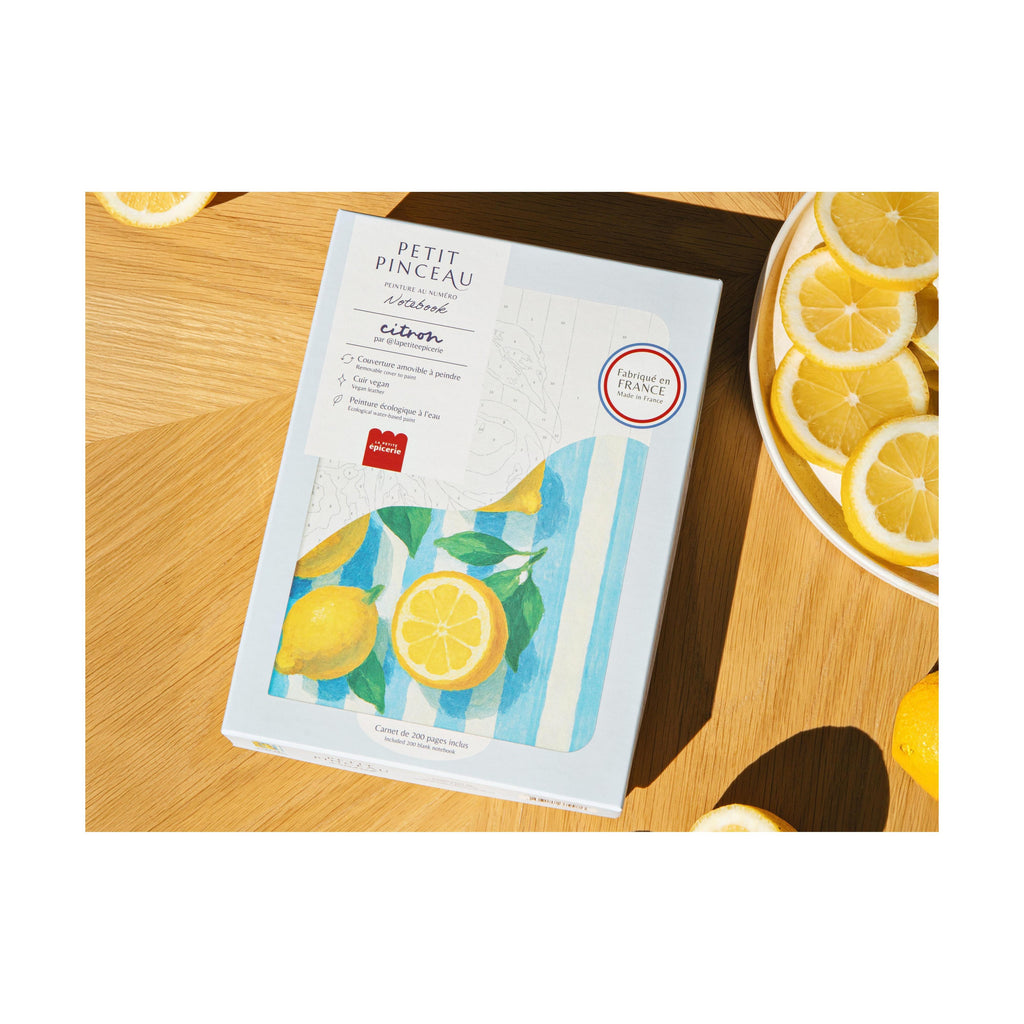 Painting Notebook - Painting By Number Notebook - Small Brush - Lemons