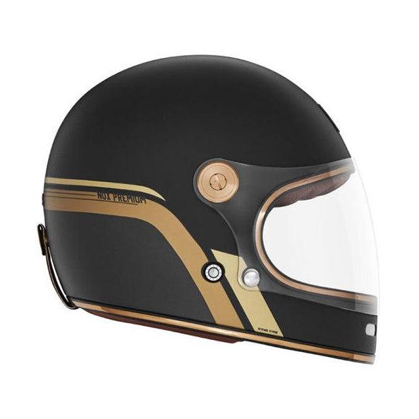 Casque Premium Nox Integral Revenge Strobe Noir - Mat Or