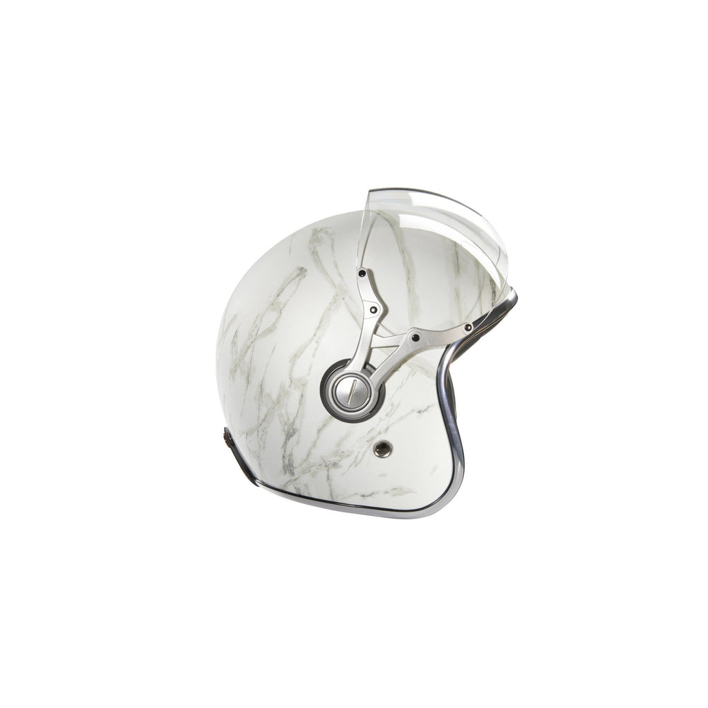 Casco Jet Exklusiv Rider Marbre - Blanco