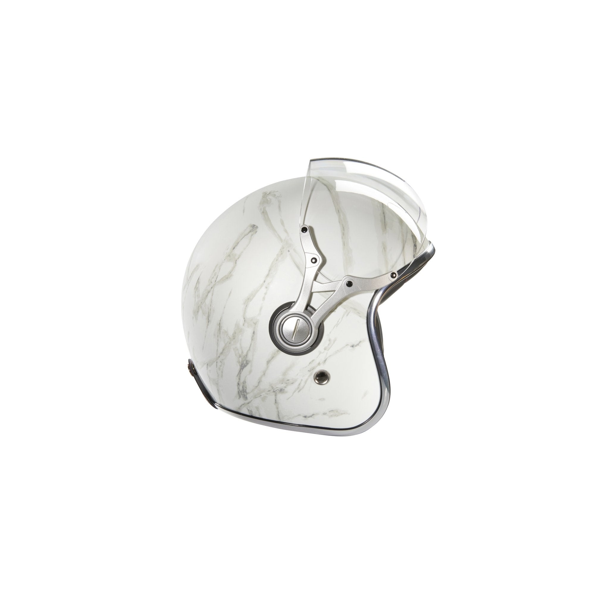 Casco Jet Exklusiv Rider Marbre - Blanco