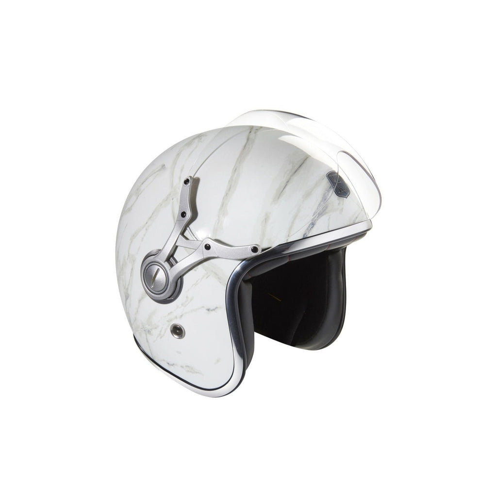 Casco Jet Exklusiv Rider Marbre - Blanco
